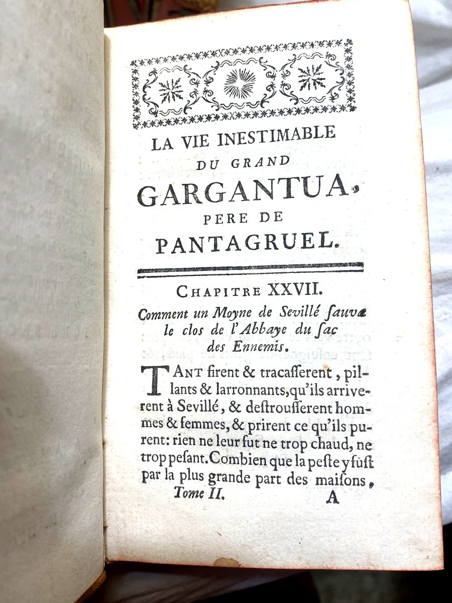 Exceptionnelle Série En 8 Volumes :"les Oeuvres De Maître François Rabelais," A Amsterdam .1752-photo-3