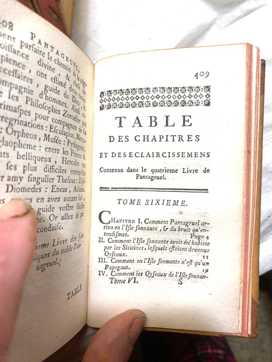 Exceptionnelle Série En 8 Volumes :"les Oeuvres De Maître François Rabelais," A Amsterdam .1752-photo-7