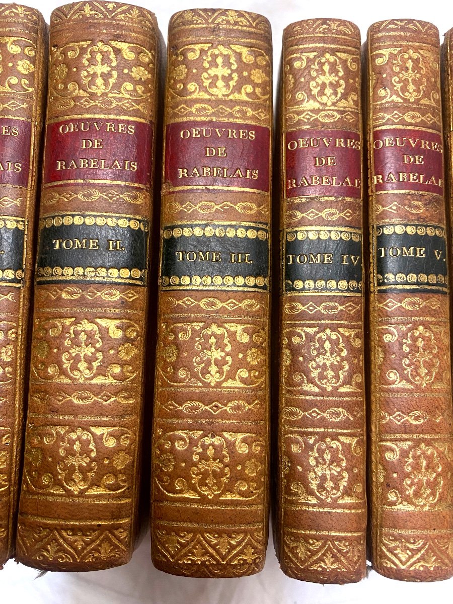 Exceptionnelle Série En 8 Volumes :"les Oeuvres De Maître François Rabelais," A Amsterdam .1752-photo-8