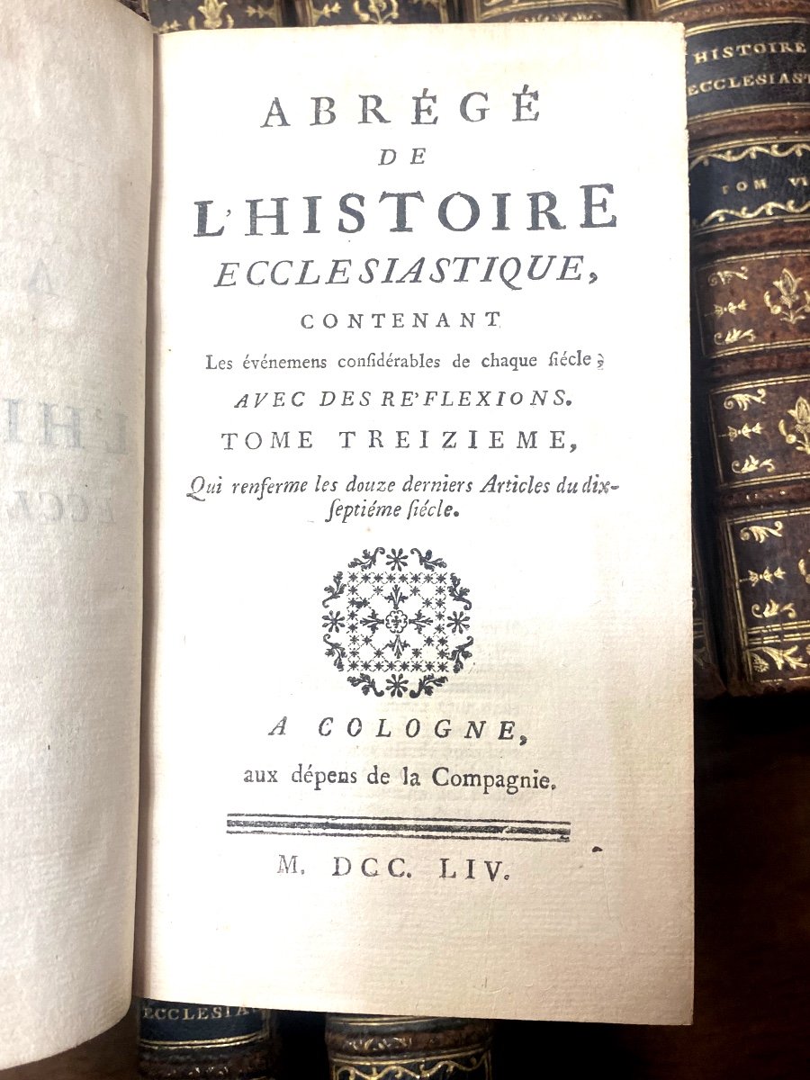 Très Belle Série In 12, En 13 Volumes :"abrégé De l'Histoire Ecclésiastique" à,utrecht  1748/54-photo-6