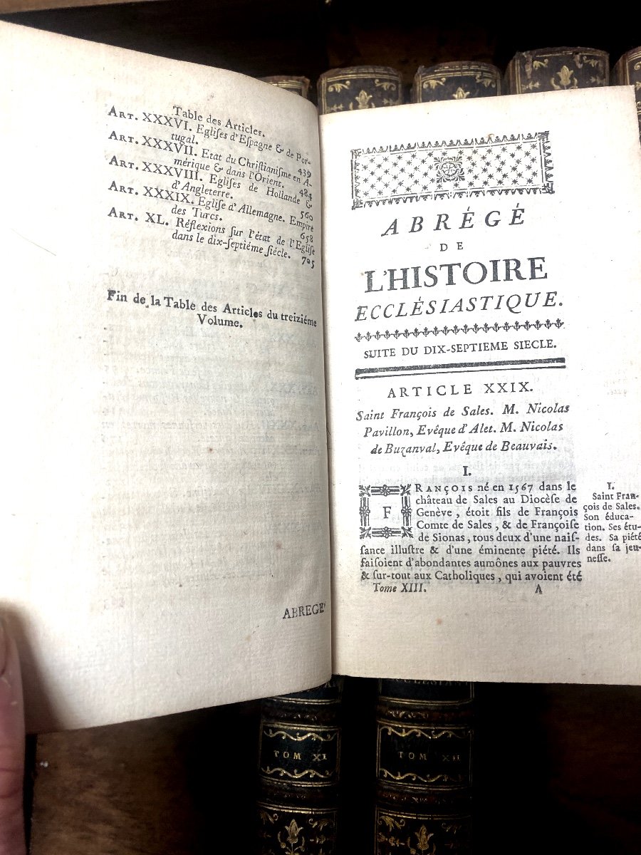 Très Belle Série In 12, En 13 Volumes :"abrégé De l'Histoire Ecclésiastique" à,utrecht  1748/54-photo-8