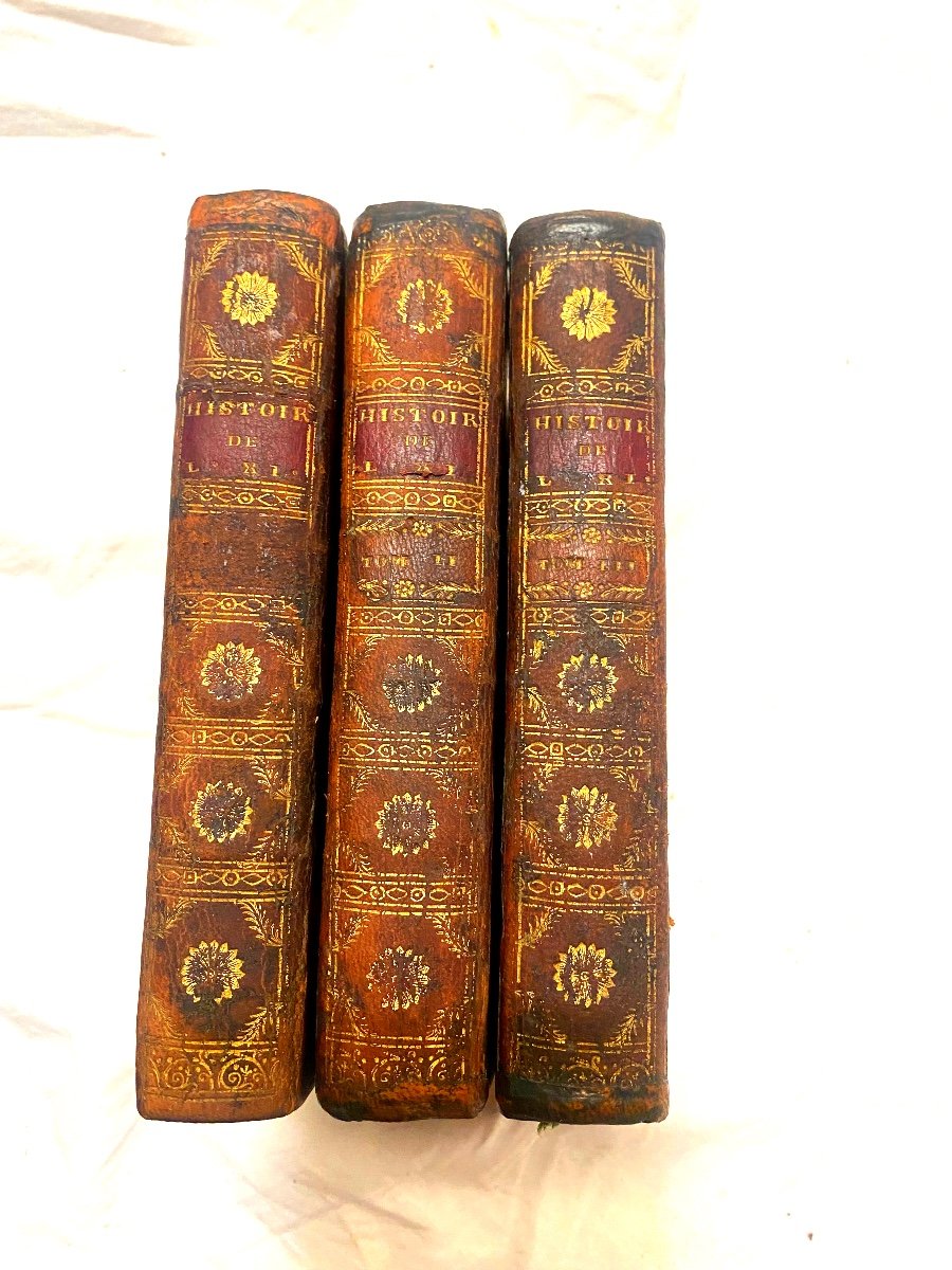 Belle "histoire De Louis XI" En 3vol. In 12, Aux Armes Sur Les Plats Par M. Duclos . Paris 1745-photo-4