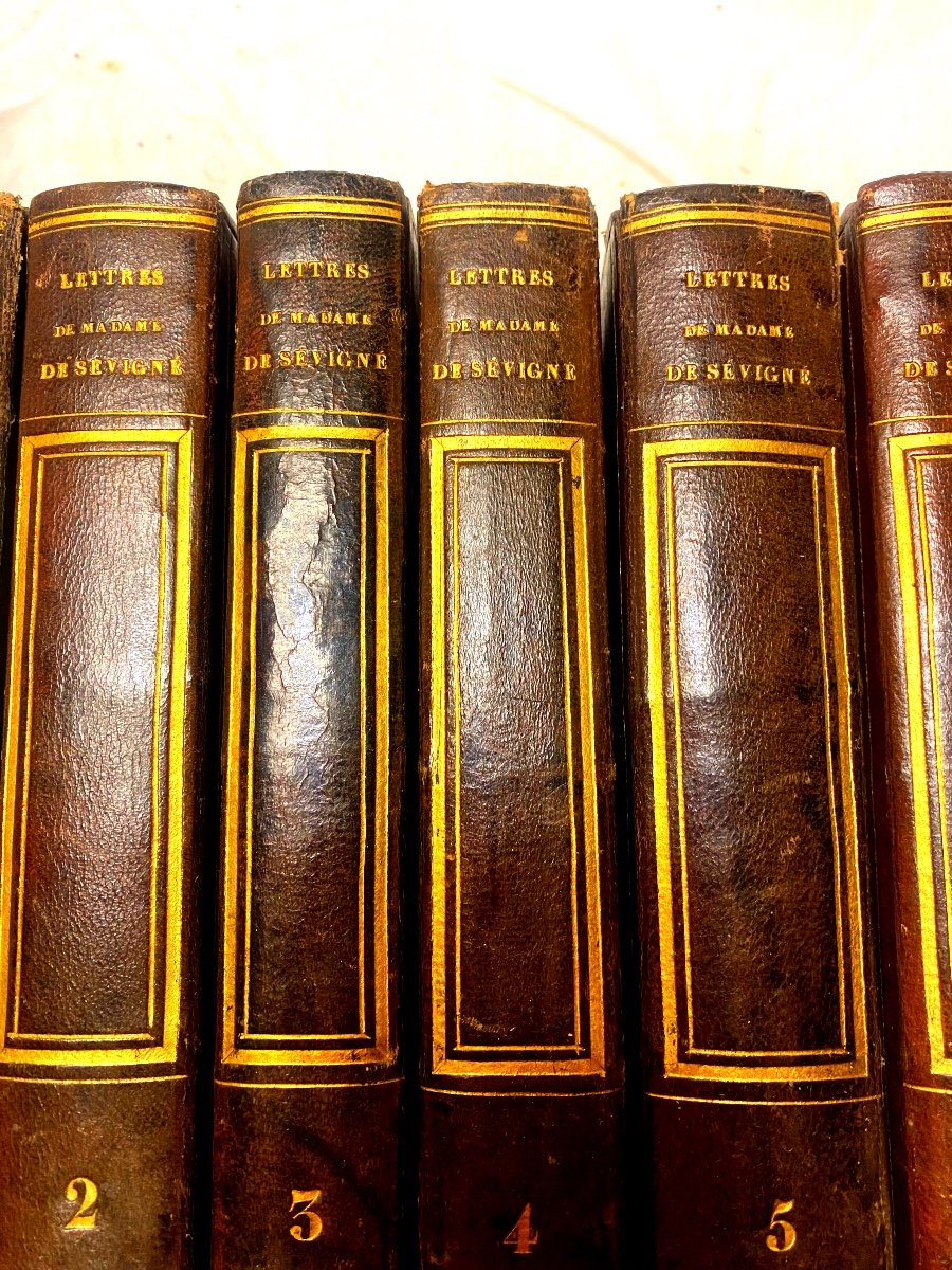 "lettres De Madame De Sévigné" Rare édition En 12 Vol. In 8 , Chiffre Du Collège Henri IV. 1818-photo-4