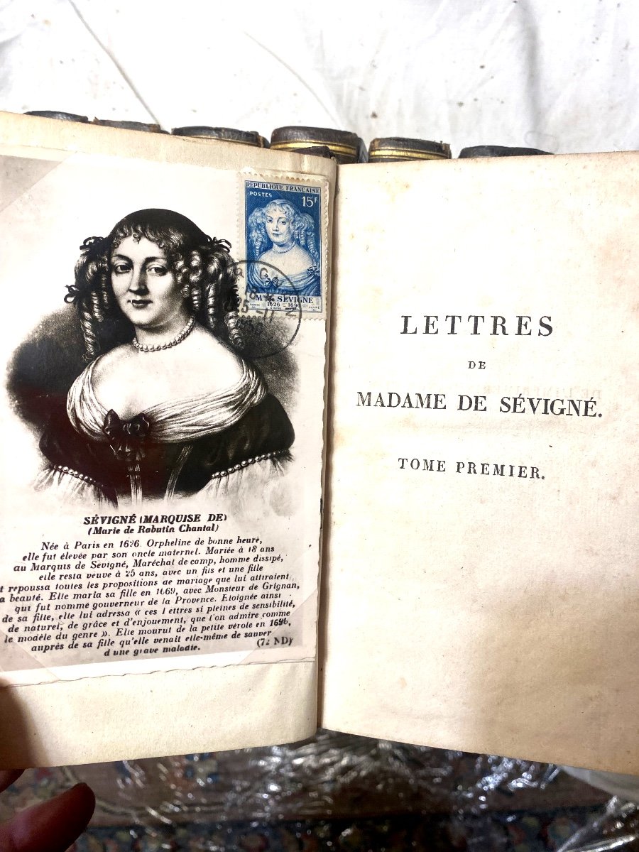 "lettres De Madame De Sévigné" Rare édition En 12 Vol. In 8 , Chiffre Du Collège Henri IV. 1818-photo-1