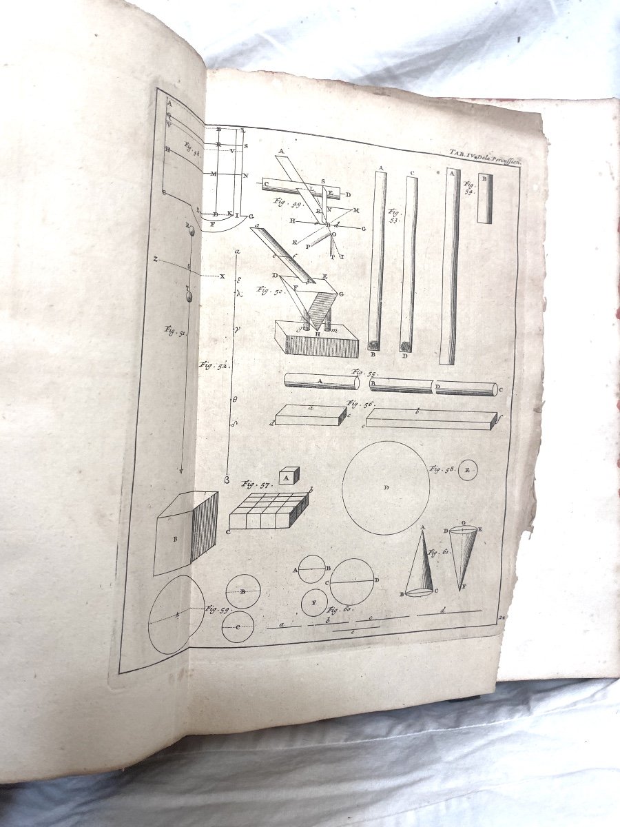 En Deux Volumes In 4 ,Illustrés de 25 planches dépl. , à Leyde 1717 :" Oeuvres De Mr. Mariotte"-photo-6