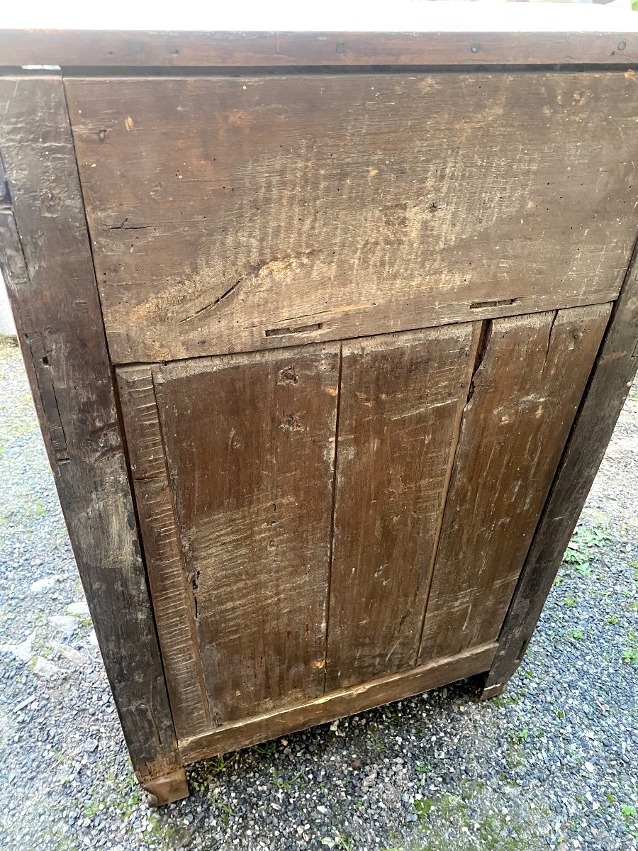 Charming Cherry Wood Sloping Desk, Almond Painted 18th Century Louis XV Transition Style, 1 Door -photo-1