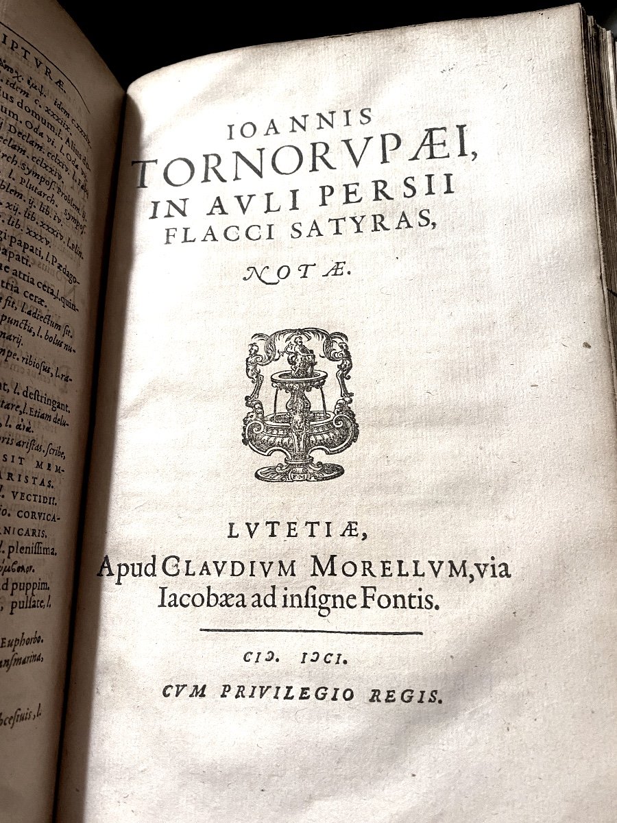 Rare 1602 Edition In A Strong Volume In 8 Of: "ivnii Jvvenalis Satyrae". Lutetiae Reliée Epo.-photo-8