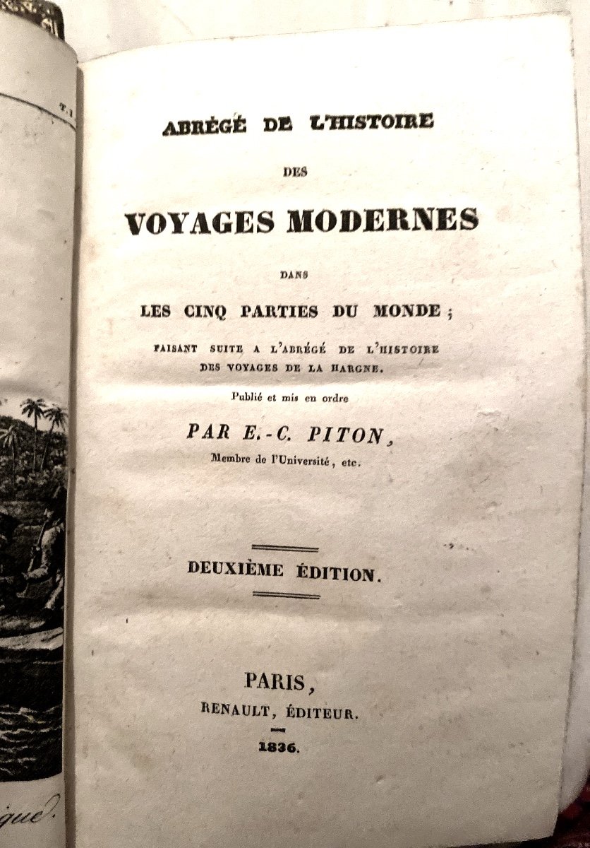 Two Vol.in12 "abridged History Of Modern Travels In Figures Of The Labau Institution 19-photo-3