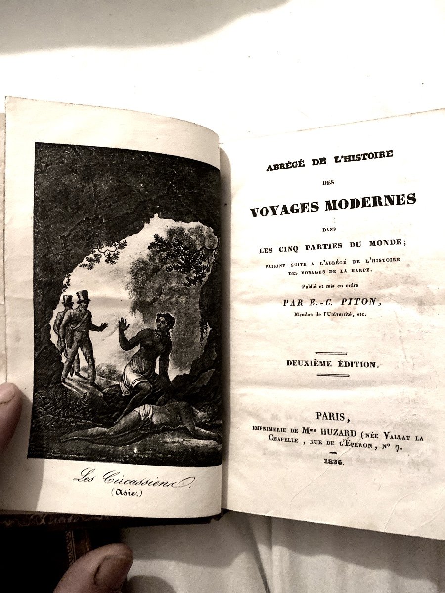 Two Vol.in12 "abridged History Of Modern Travels In Figures Of The Labau Institution 19-photo-3