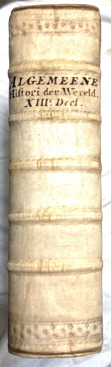 Beautiful Cold-struck Dutch Vellum "kornelis Westerbaen" General Roman History 1747, Fig.