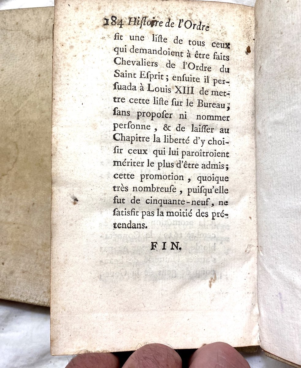 Trois Beaux Volumes In 12 En Velin Blanc :histoire De l'Ordre Du Saint Esprit , Saintefoix 1767-photo-5