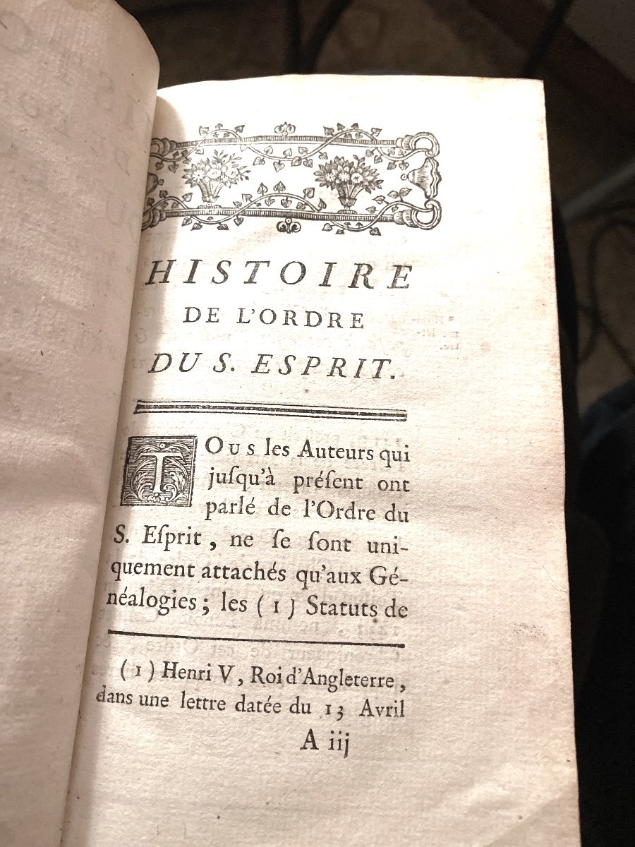 Trois Beaux Volumes In 12 En Velin Blanc :histoire De l'Ordre Du Saint Esprit , Saintefoix 1767-photo-7