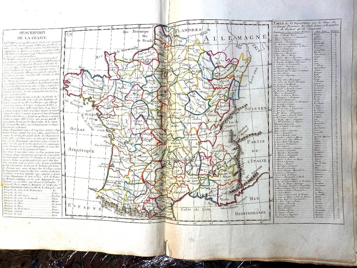 Rare Atlas In Plano: "modern Geography" By Clouet; Colored. In Paris At Mondhare And Jean-photo-7