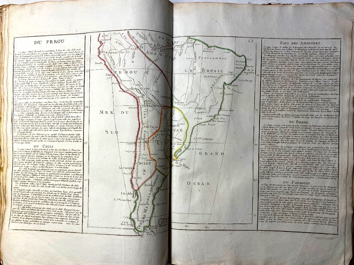 Rare Atlas In Plano: "modern Geography" By Clouet; Colored. In Paris At Mondhare And Jean-photo-8