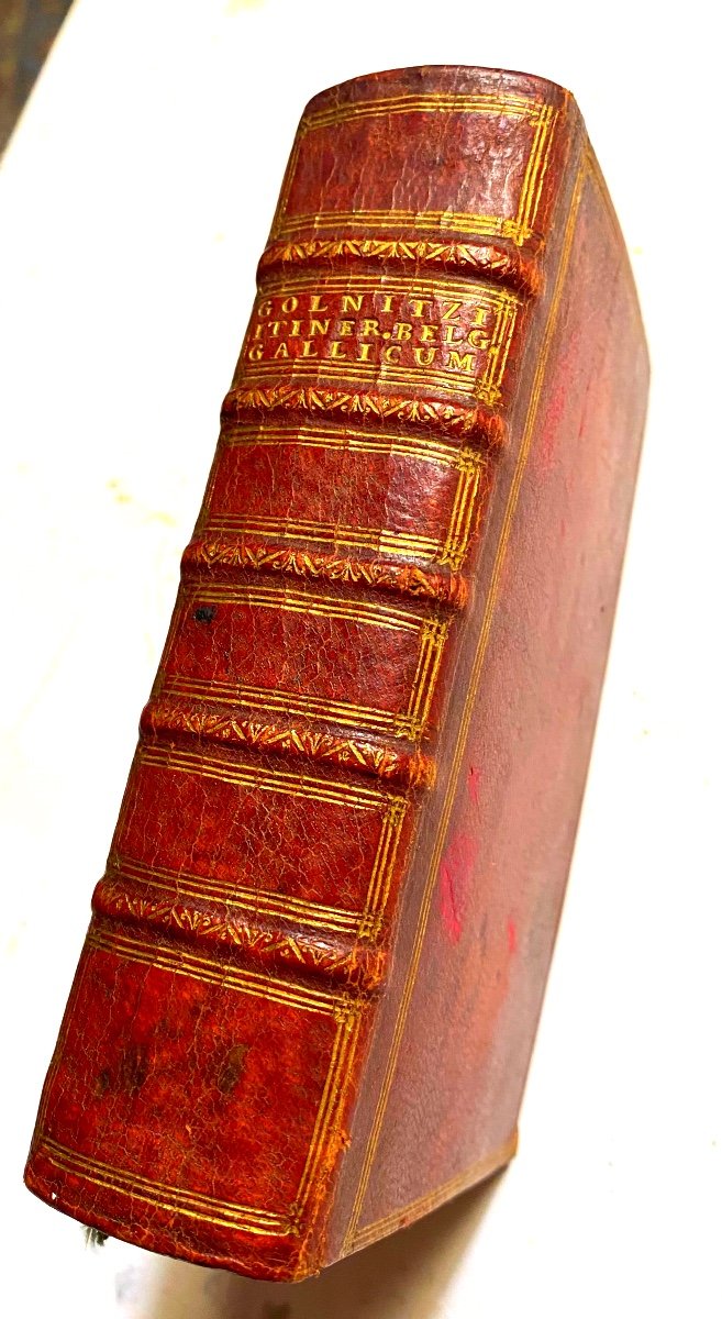  Elzeviriana From 1631 In Leyde In Red Morocco With Splendid Original Binding Vlysses Belgicvm