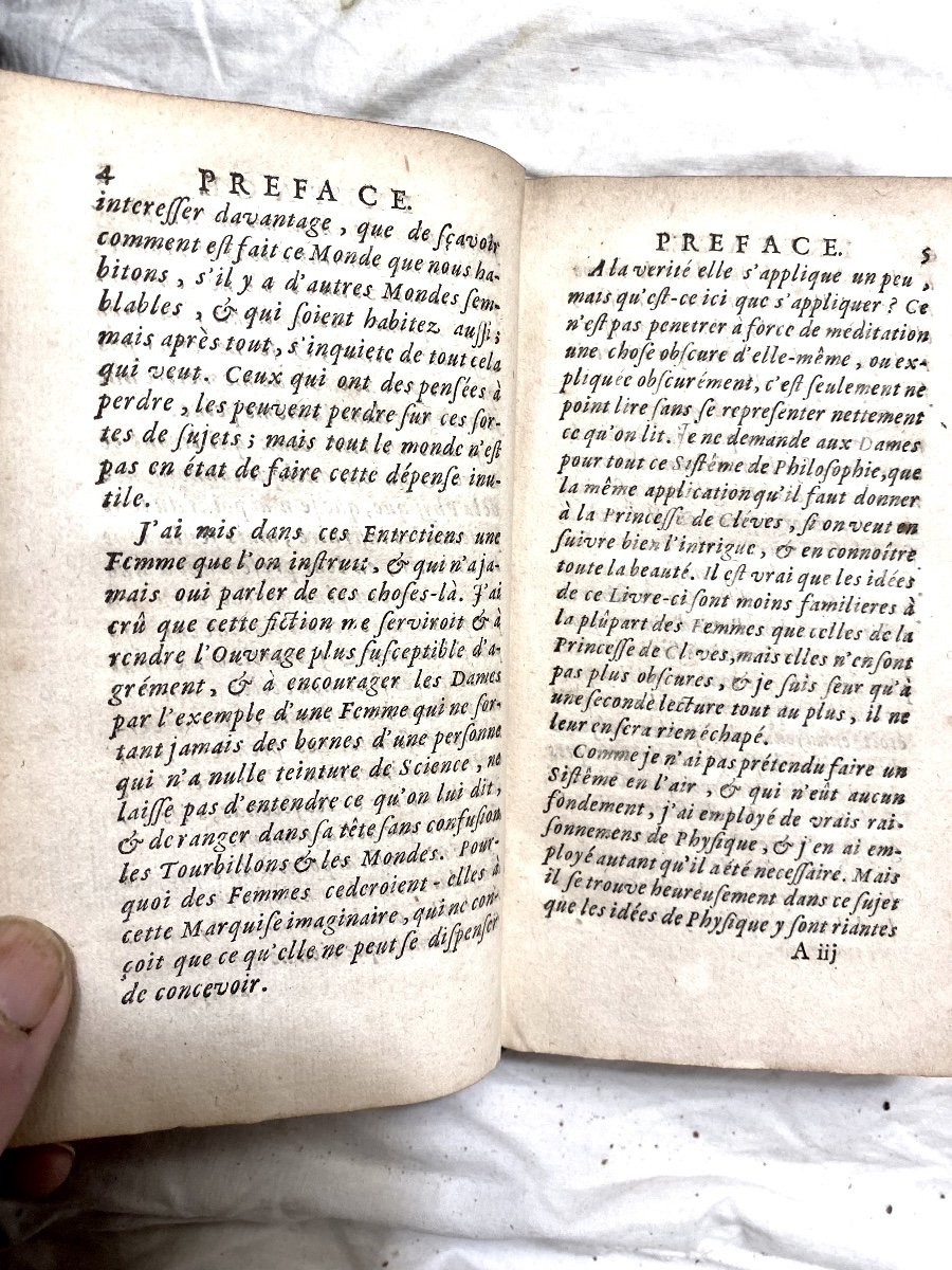 Famous "conversation On The Plurality Of Worlds" By Mr De Fontenelle. Paris 1724 & Div.-photo-3