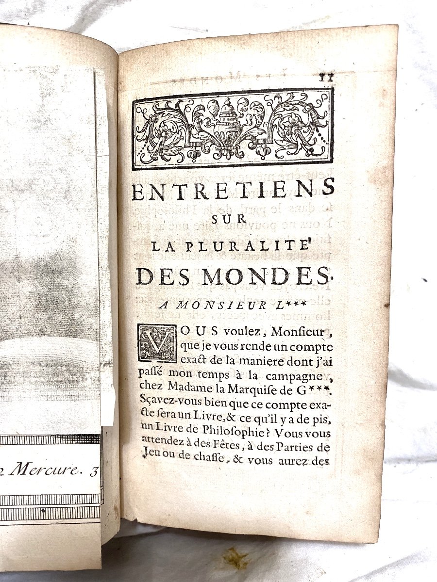 Famous "conversation On The Plurality Of Worlds" By Mr De Fontenelle. Paris 1724 & Div.-photo-7