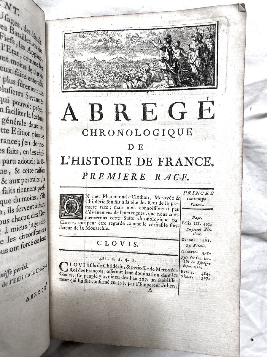  1 Vol. From The Library Of  De Pourtalès New Summary Of The History Of France 1746 -photo-1