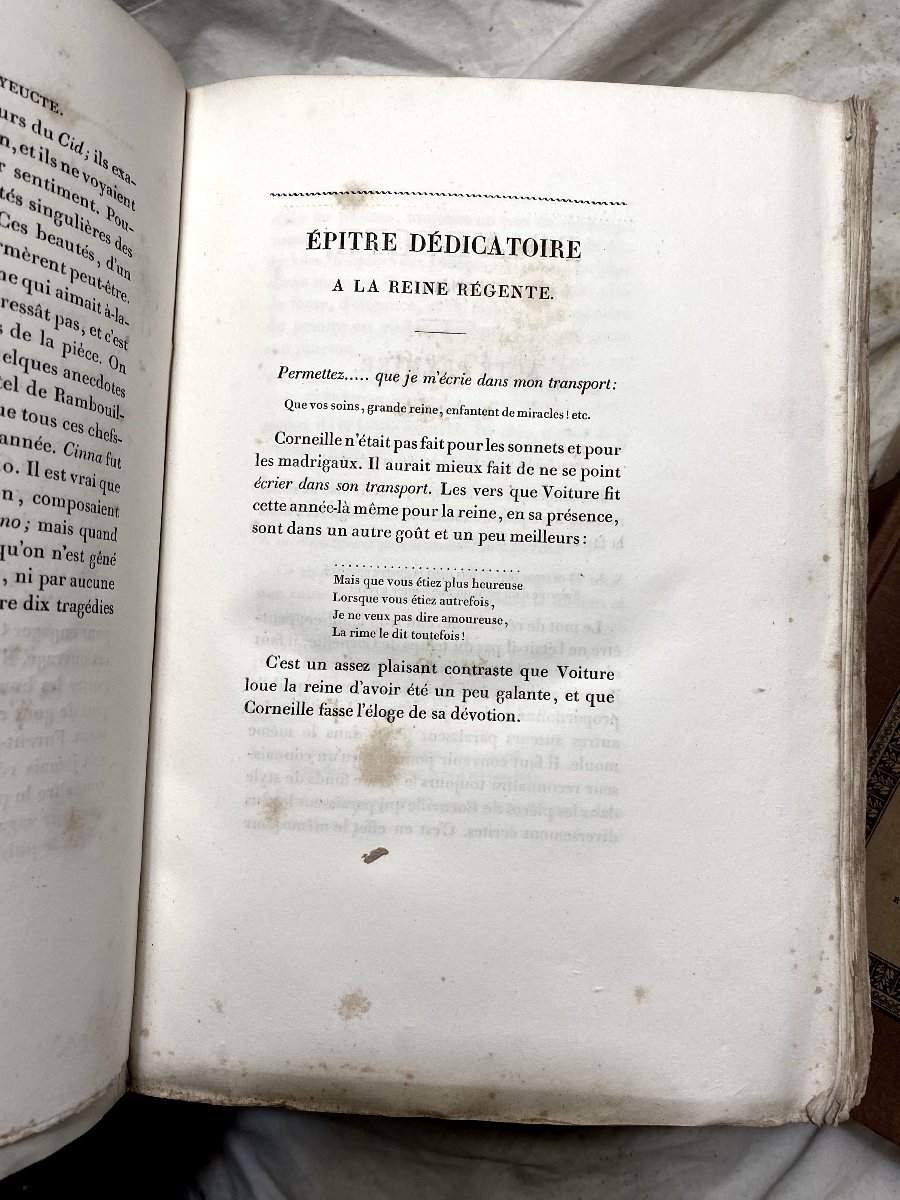 3 Large Volumes In 8 Cloth Of "commentaries On The Works Of Voltaire". Paris Delangle 1826 -photo-2