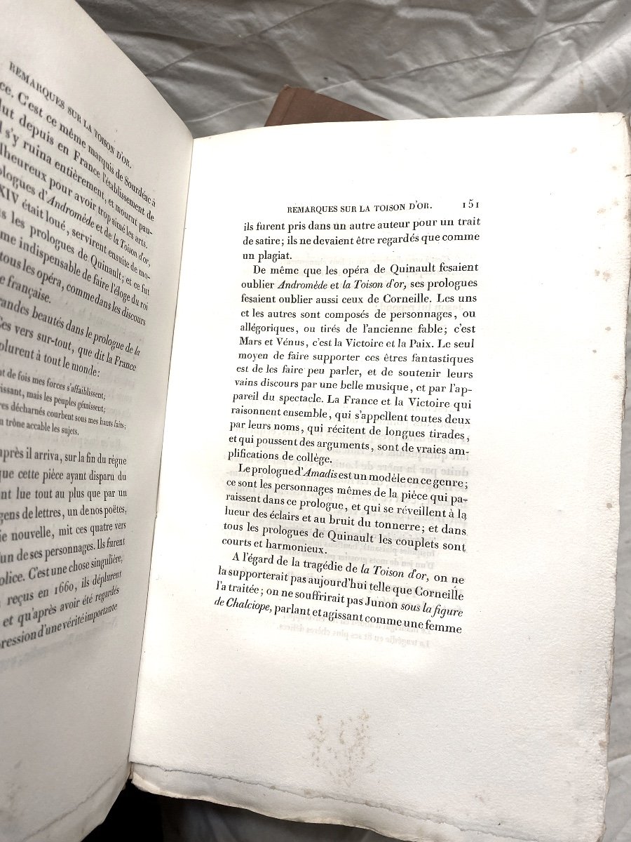 3 Large Volumes In 8 Cloth Of "commentaries On The Works Of Voltaire". Paris Delangle 1826 -photo-3