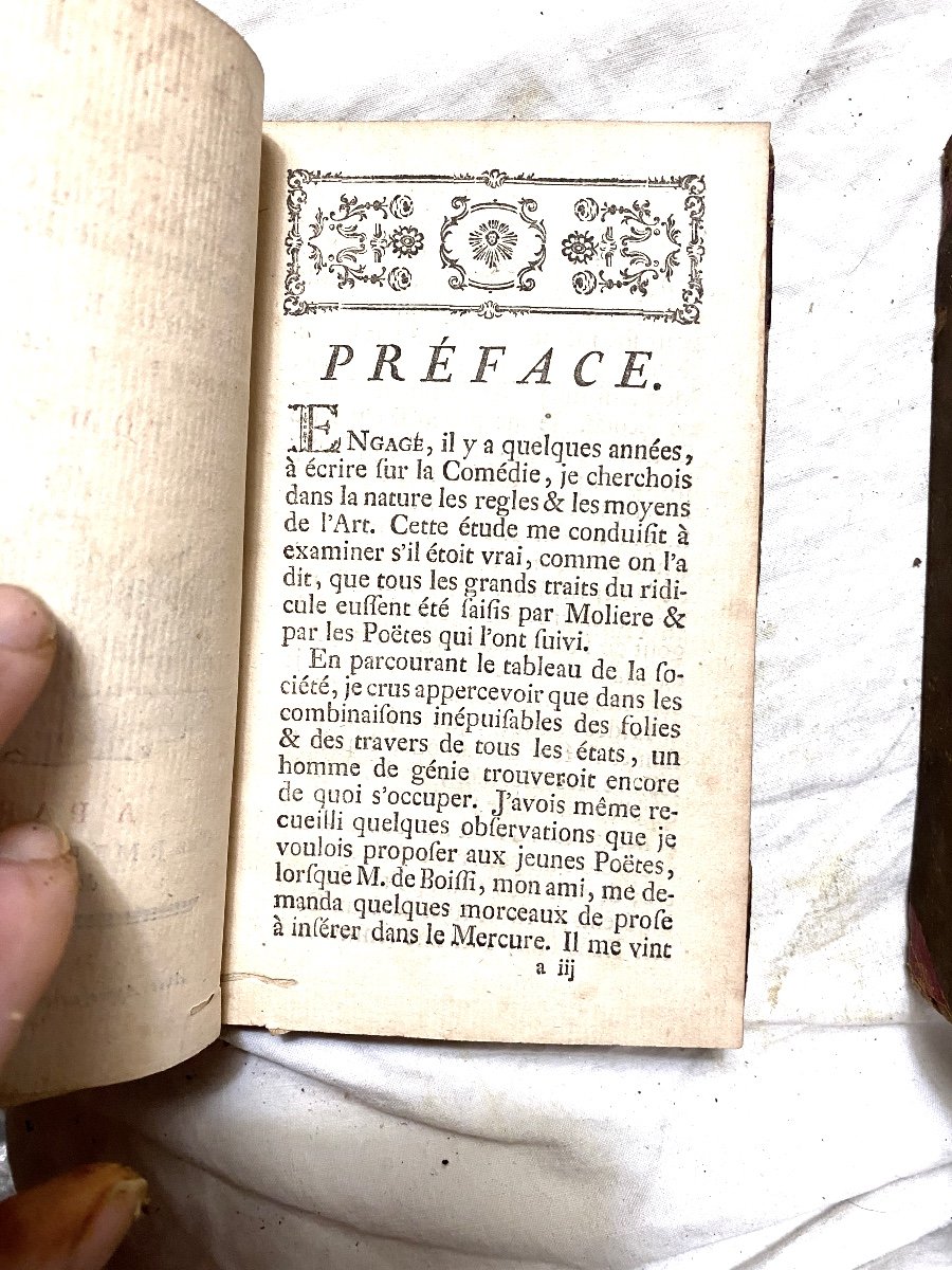 Belle édition Des "contes Moraux", Par M. Marmontel De 1766 En Demi Maroquin Rouge Fin  à Paris-photo-4