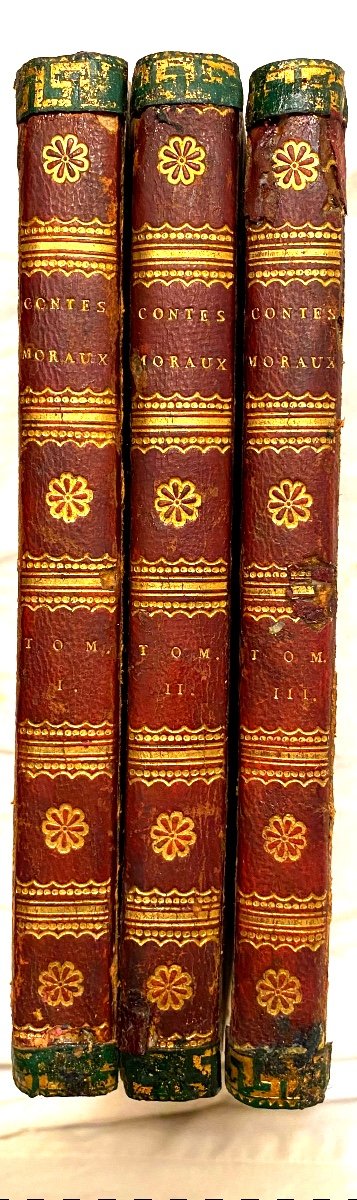 Beautiful Edition Of "contes Moraux", By M. Marmontel From 1766 In Fine Red Half Morocco In Paris