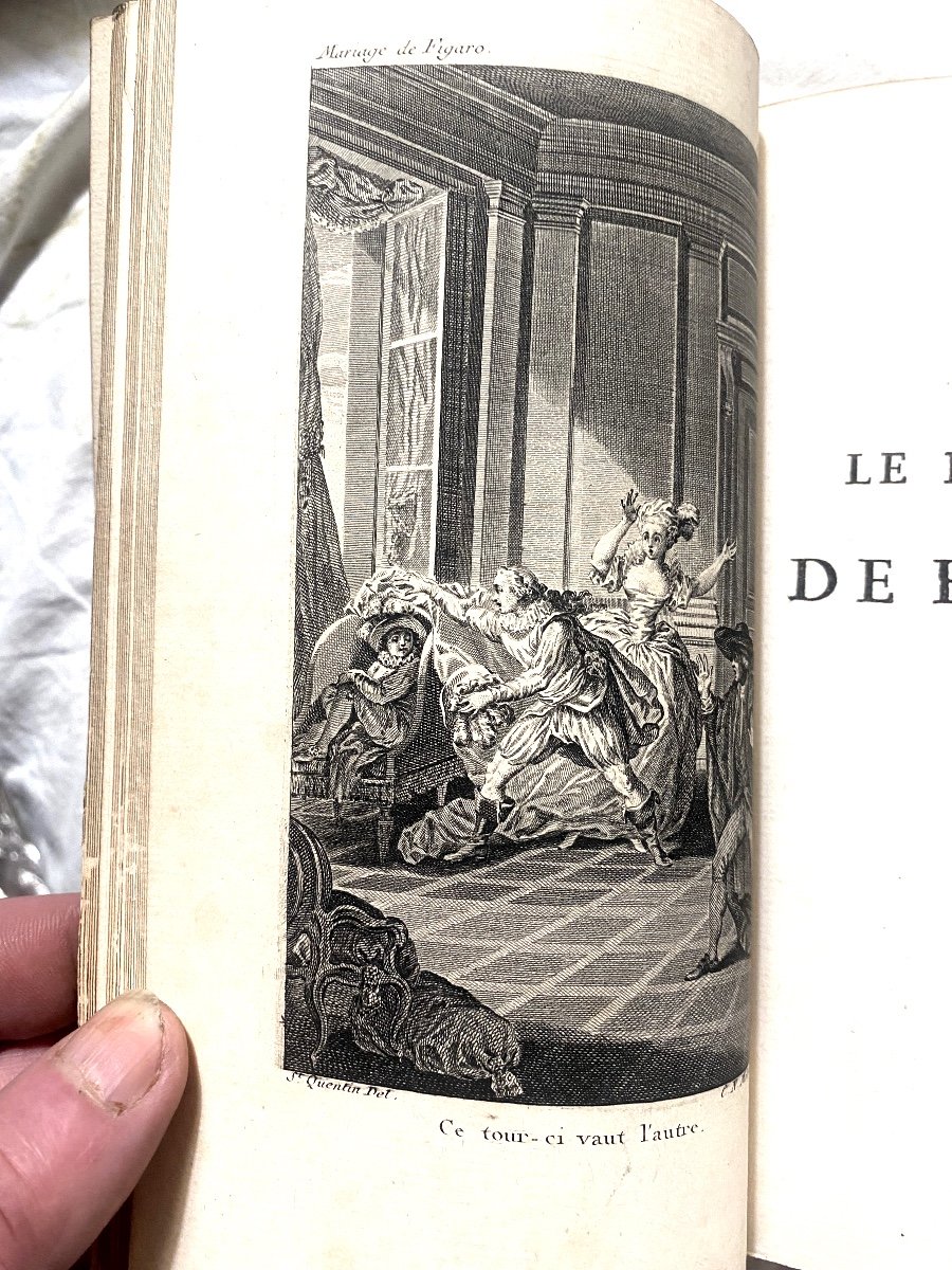 The Mad Day Or The Marriage Of Figaro, Original Edition Ruault, 1785. Vol. 8, Morocco-photo-2