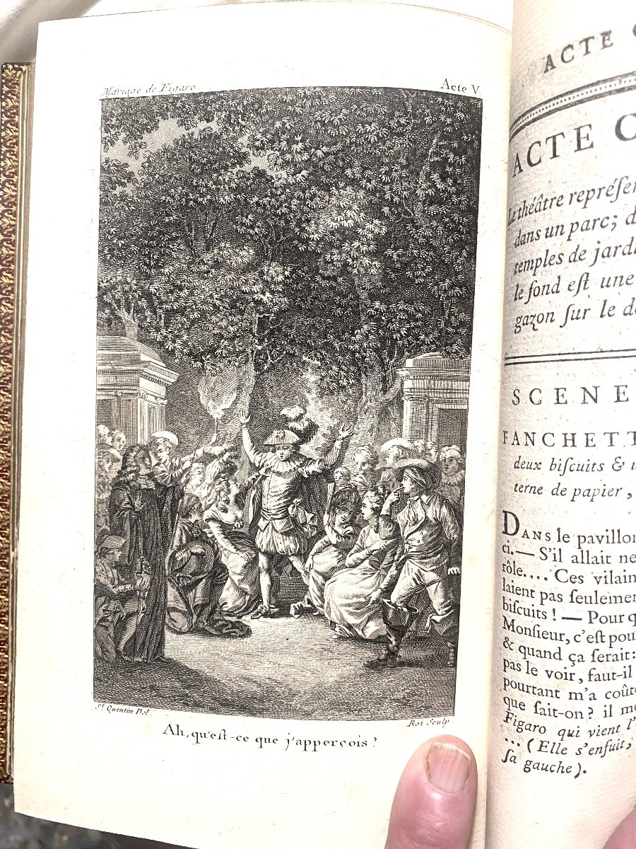 The Mad Day Or The Marriage Of Figaro, Original Edition Ruault, 1785. Vol. 8, Morocco-photo-6