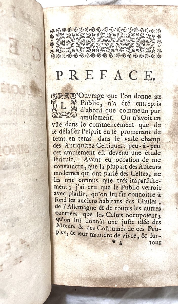  Beautiful Original Edition In 2vol. In 12 "history Of The Celts..gauls & Germans Lla Haye 1750-photo-3