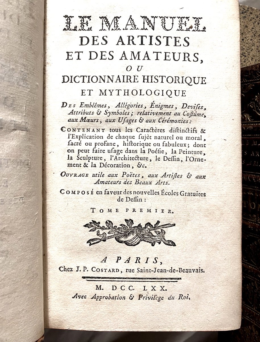 "the Manual Of Artists And Amateurs" In 4 Large Vol. In 12, In Paris 1770.-photo-3