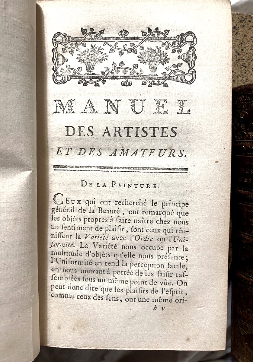 "the Manual Of Artists And Amateurs" In 4 Large Vol. In 12, In Paris 1770.-photo-2