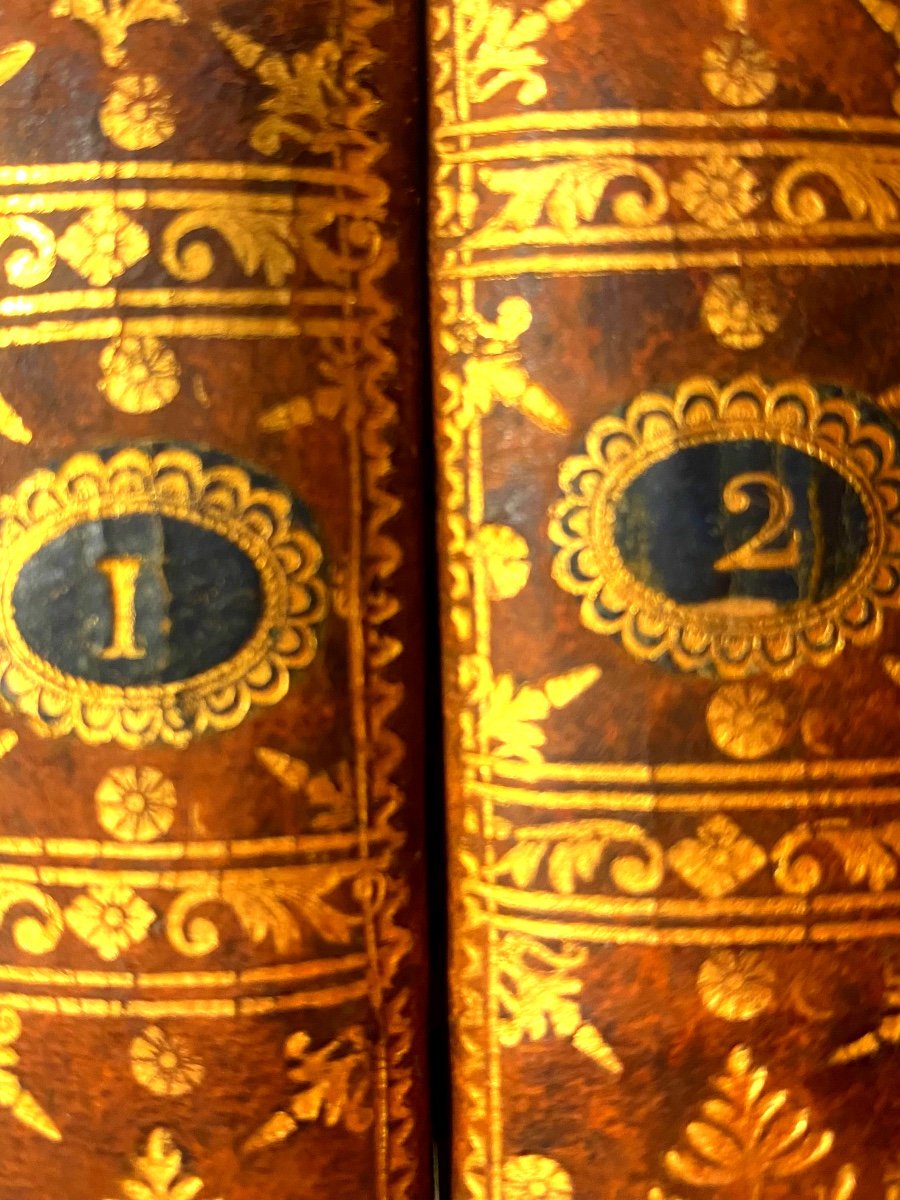 4 Beaux Volumes In 12 Pleine Peau:  "Louis XIV Sa Cour Et Le Régent" Paris 1793 , Par Anquetil.-photo-2