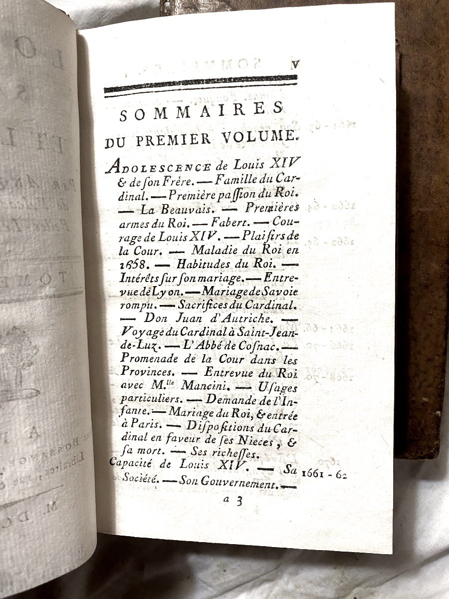 4 Beaux Volumes In 12 Pleine Peau:  "Louis XIV Sa Cour Et Le Régent" Paris 1793 , Par Anquetil.-photo-2