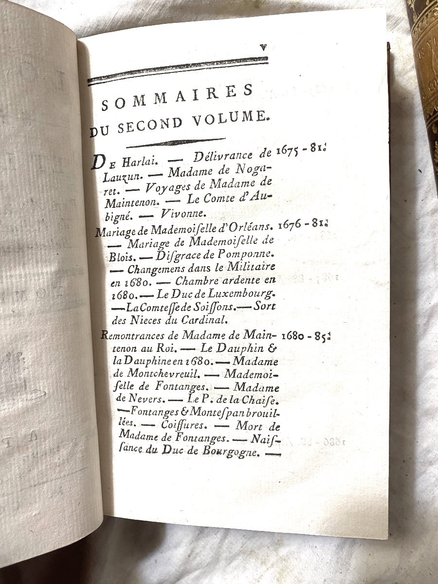 4 Beaux Volumes In 12 Pleine Peau:  "Louis XIV Sa Cour Et Le Régent" Paris 1793 , Par Anquetil.-photo-5