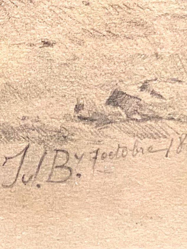 Rare Dessin Mine De Plomb "les Gazetiers" Signé De Julien-léopold Boilly Col.-photo-4