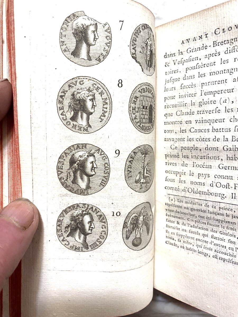 2 Beautiful Vol.in12 From 1789. In Paris: "history Of France Before Clovis", M. Laureau, Illustrated-photo-4