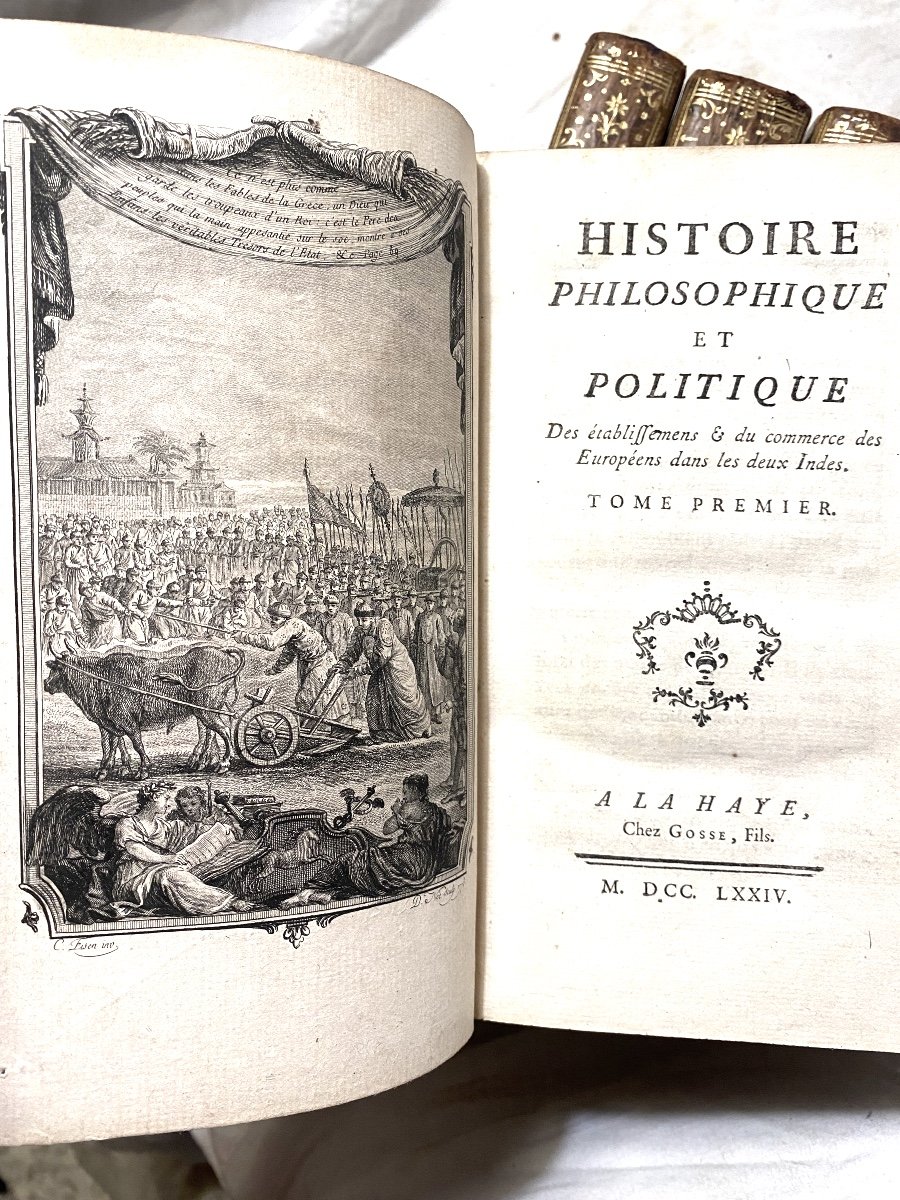 Bel Exemplaire 7 Vol. In 8 à  La Haye 1774"histoire Philosophique Et Politique Du Commerce "...-photo-3