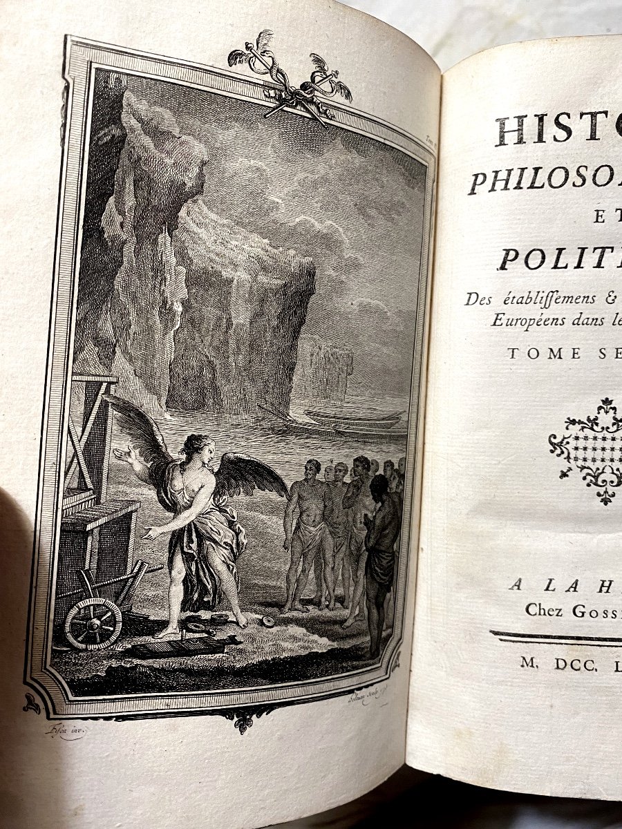 Bel Exemplaire 7 Vol. In 8 à  La Haye 1774"histoire Philosophique Et Politique Du Commerce "...-photo-1