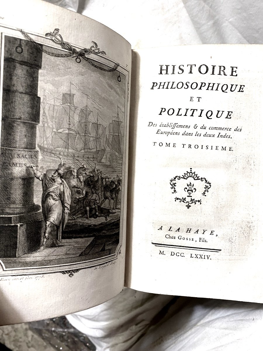 Bel Exemplaire 7 Vol. In 8 à  La Haye 1774"histoire Philosophique Et Politique Du Commerce "...-photo-2