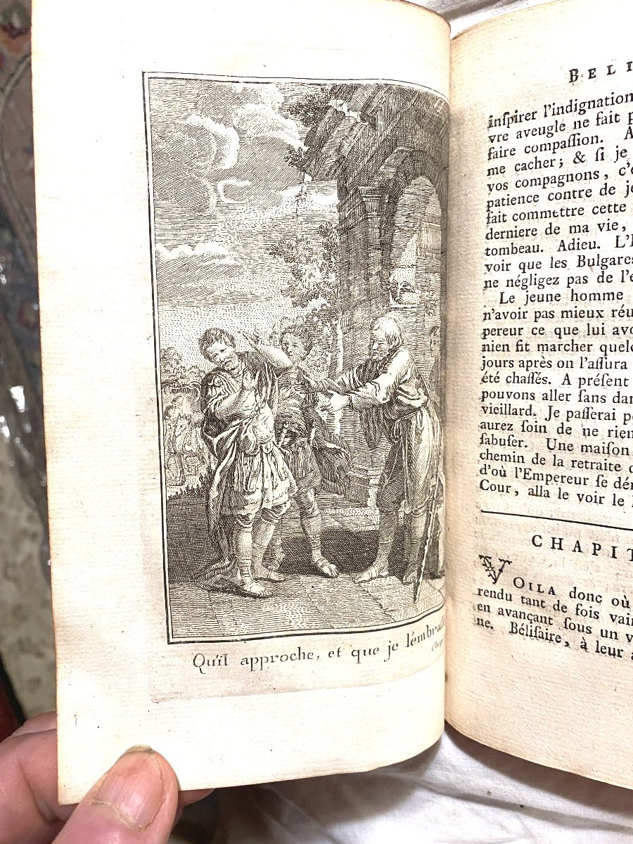 Beautiful In8 Edition From 1771 In Lausanne Of "bélisaire" By Mr Marmontel Illustrated With Beautiful Figures-photo-2