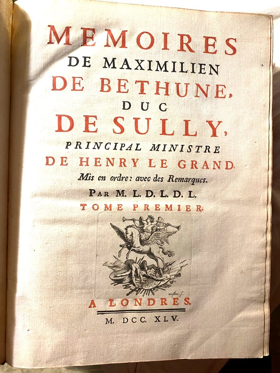 3 Vol. Argenson Library: "memoirs Of Maximilien De Bethune Duke Of Sully". London 1745-photo-3