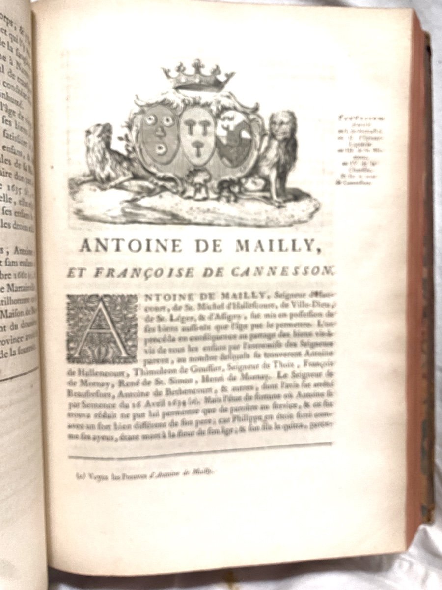 Rare Gd In 4: "family Tree:" House Of Mailly "followed By "du Pennon Of The Elder Branch-photo-8