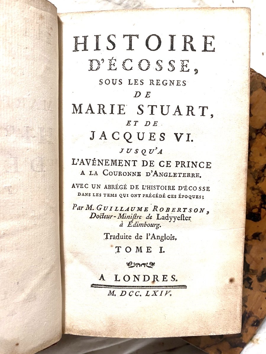 History Of Scotland During The Reigns Of Mary Stuart And James Vi.; G. Robertson London 1764-photo-3