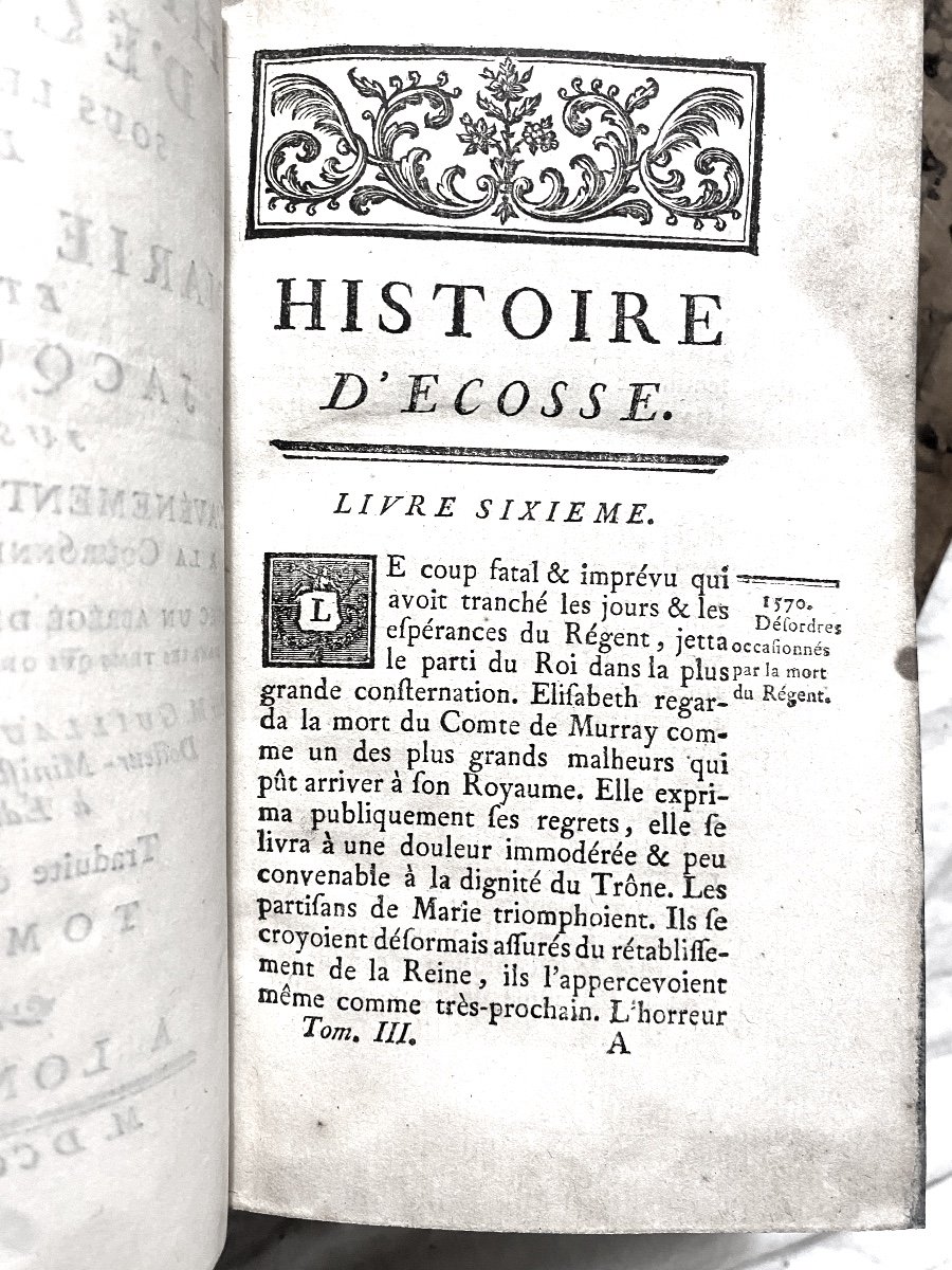 History Of Scotland During The Reigns Of Mary Stuart And James Vi.; G. Robertson London 1764-photo-6