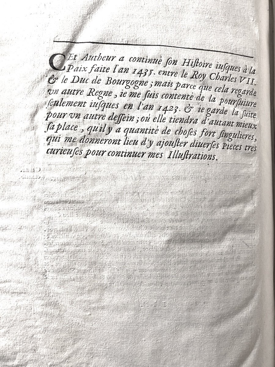 2 Vol. In-folio From The Argenson Library: "history Of Charles Vi" By Mre I. Le Labovrevr-photo-6