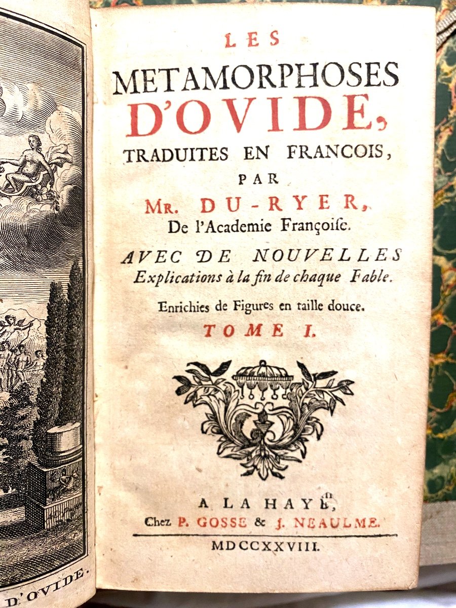 "les Métamorphoses d'Ovide" Traduites En Français.r Mr Du-ryer . 4 Volumes In 12 Illustrés 18èm-photo-3