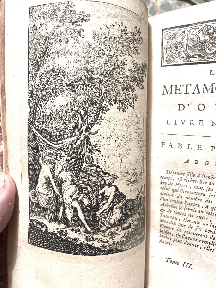 "les Métamorphoses d'Ovide" Traduites En Français.r Mr Du-ryer . 4 Volumes In 12 Illustrés 18èm-photo-6