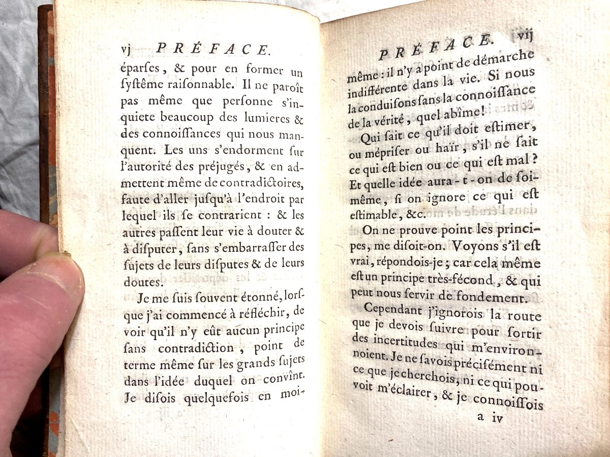 Introduction A La Connaissance De l'Esprit Humain Suivi De Réflexions Et De Maxime . Paris 1781-photo-2