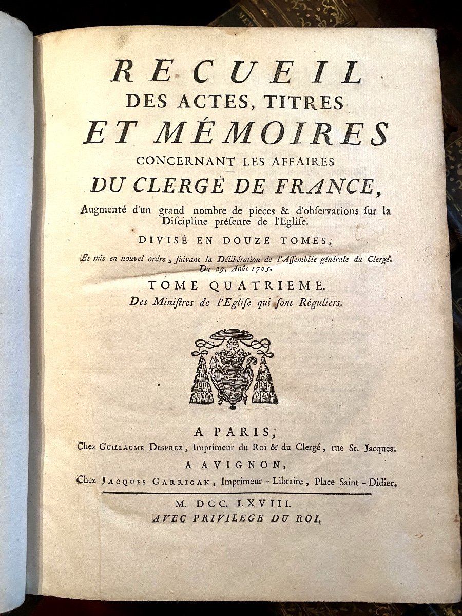 Collection Of Acts, Titles And Memoirs Concerning The Affairs Of The Clergy Of France 14 Fort Vo. In-photo-3