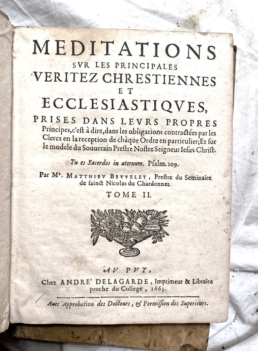 Deux Beaux Volumes De 1663 De Méditations , Régionales Du Puy En Velin  , Par Matthieu Beuvelet-photo-4